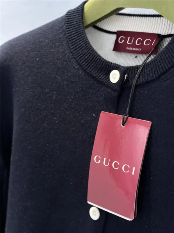 gucci crew neck knitted cardigan - Gucci replica