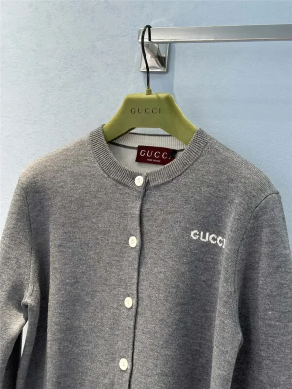 gucci crew neck knitted cardigan - Gucci replica