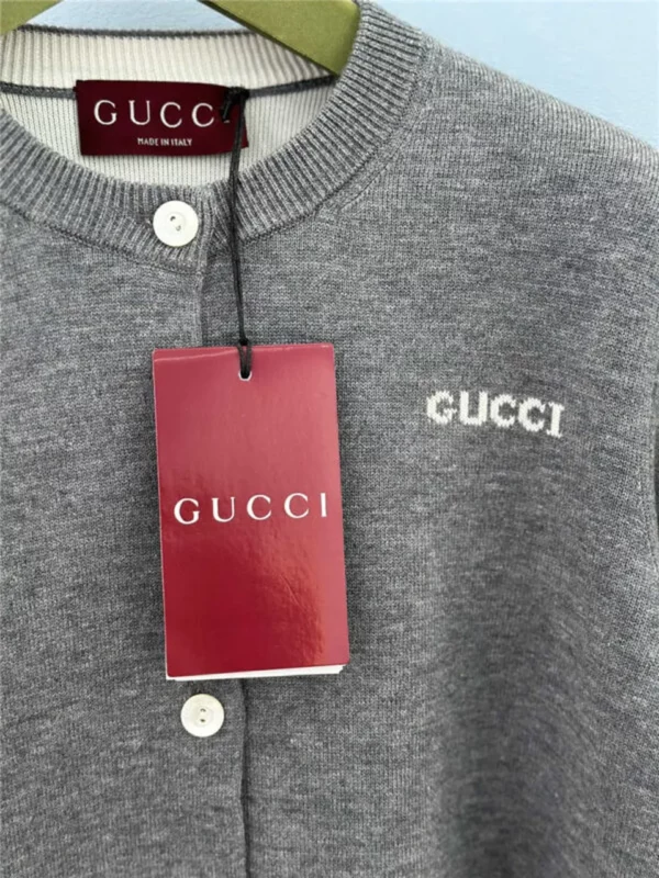 gucci crew neck knitted cardigan - Gucci replica