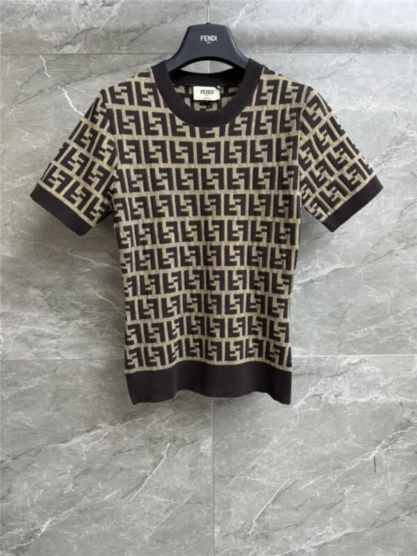 Fendi old flower knitted short sleeve