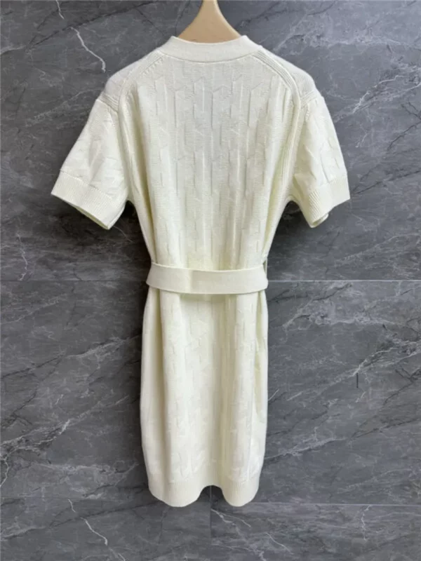 Hermes short sleeved wool dress