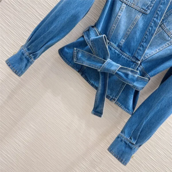 Balmain long sleeve denim short jacket