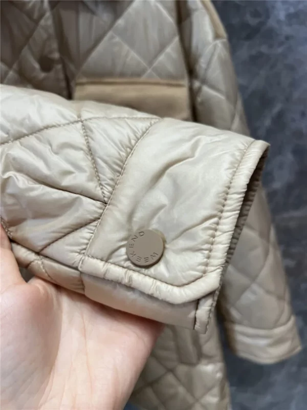 MaxMara wool patchwork belt quilted coat