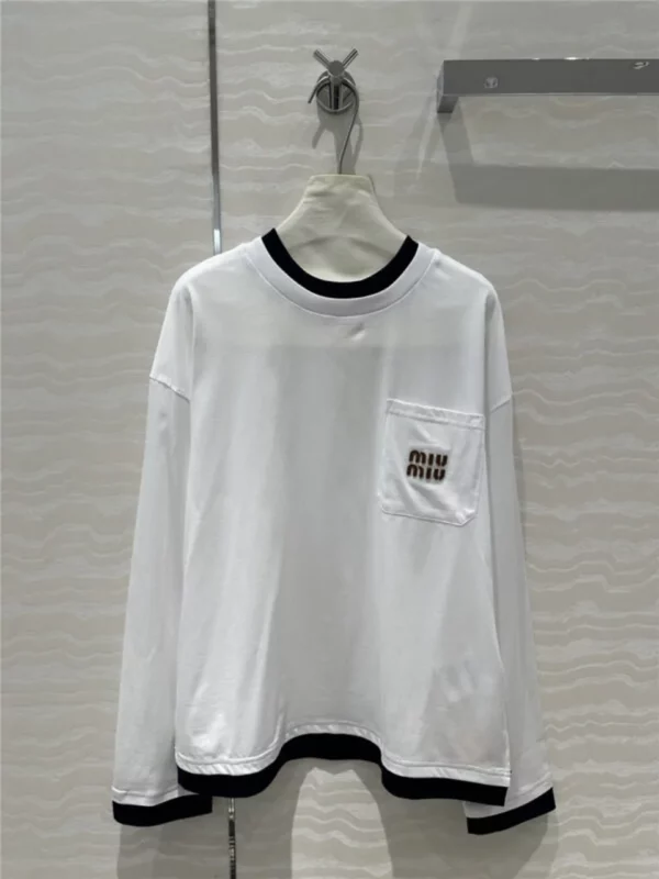 miumiu basic long sleeved T shirt