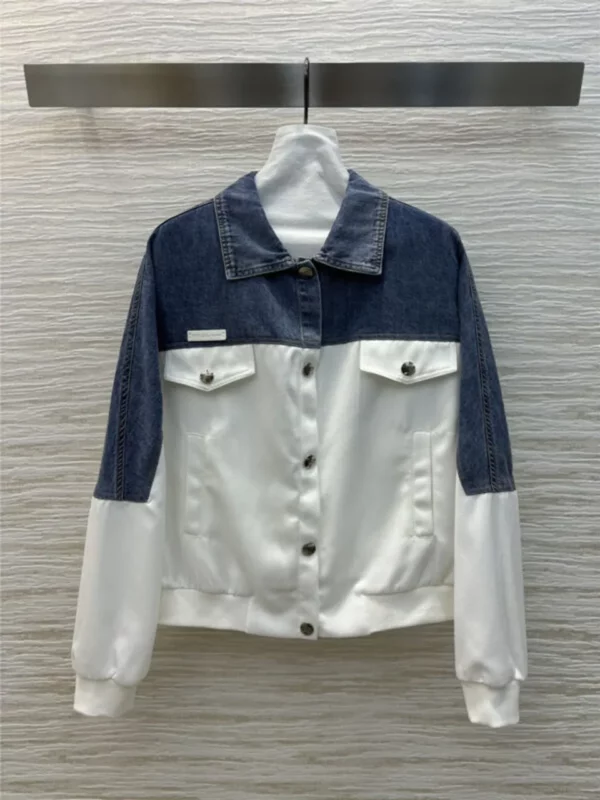 prada lapel denim jacket