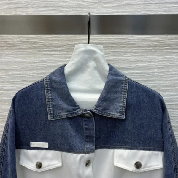 prada lapel denim jacket