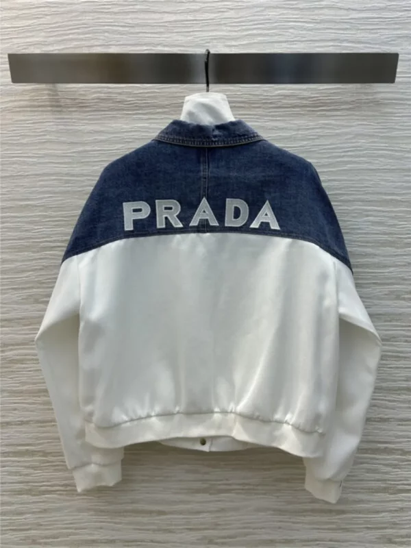 prada lapel denim jacket