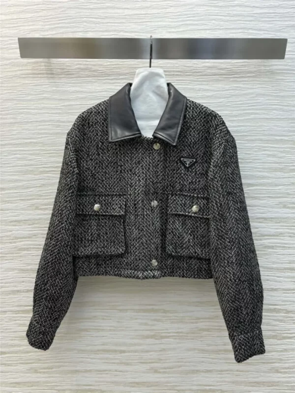 prada patchwork wool coat