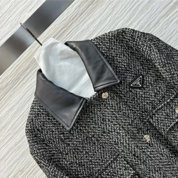 prada patchwork wool coat