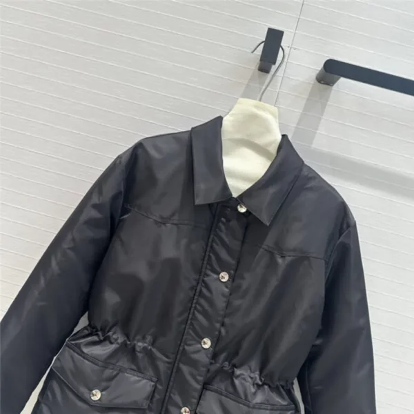 Prada lapel double pocket down jacket