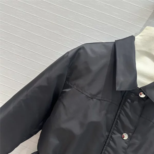 Prada lapel double pocket down jacket