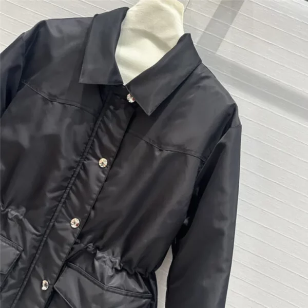 Prada lapel double pocket down jacket