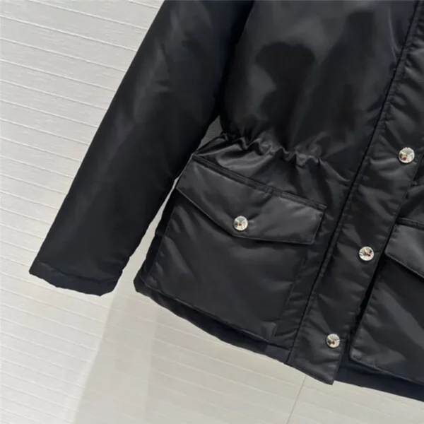 Prada lapel double pocket down jacket