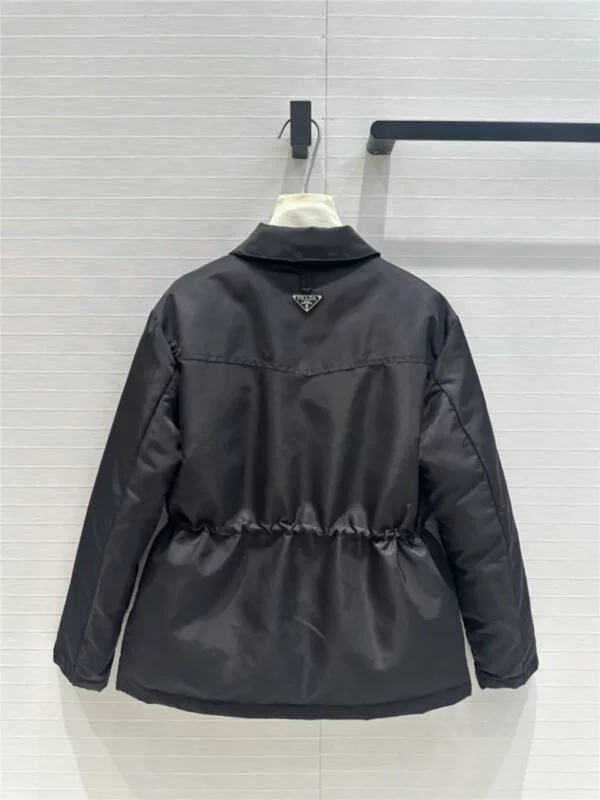 Prada lapel double pocket down jacket