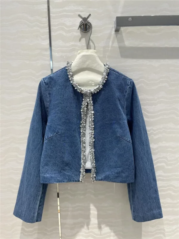 miumiu beaded denim jacket