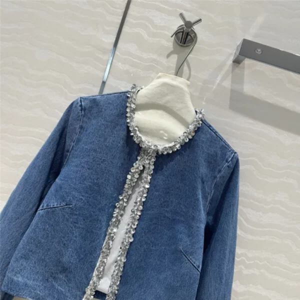 miumiu beaded denim jacket