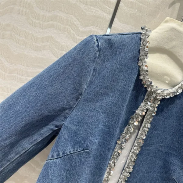 miumiu beaded denim jacket