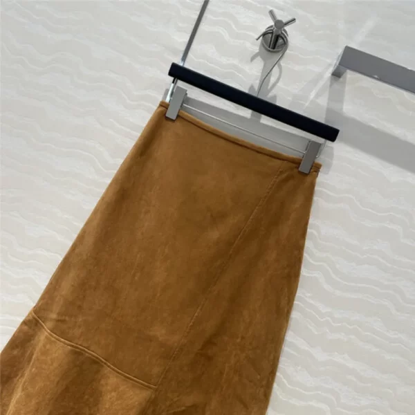 prada suede long skirt