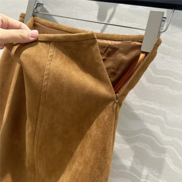 prada suede long skirt