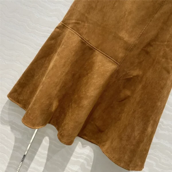 prada suede long skirt