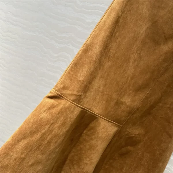 prada suede long skirt