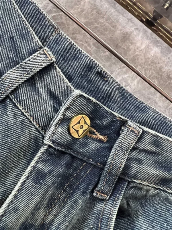 louis vuitton LV rhinestone denim trousers - Replica Louis Vuitton