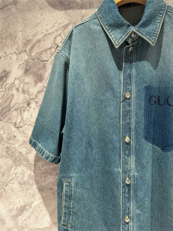 gucci pocket denim shirt - Gucci replica