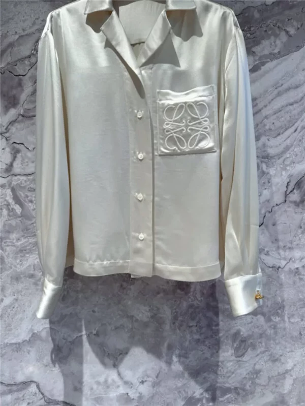 loewe acetate silk shirt