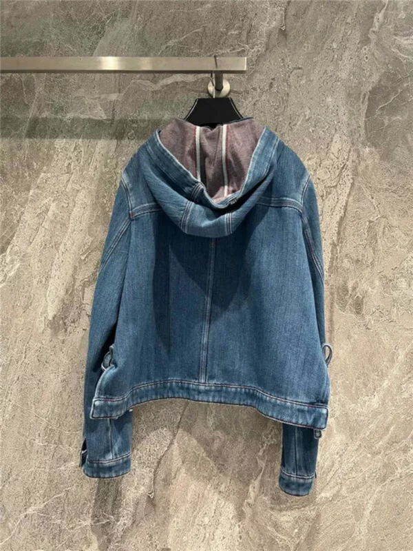 loewe leather denim jacket