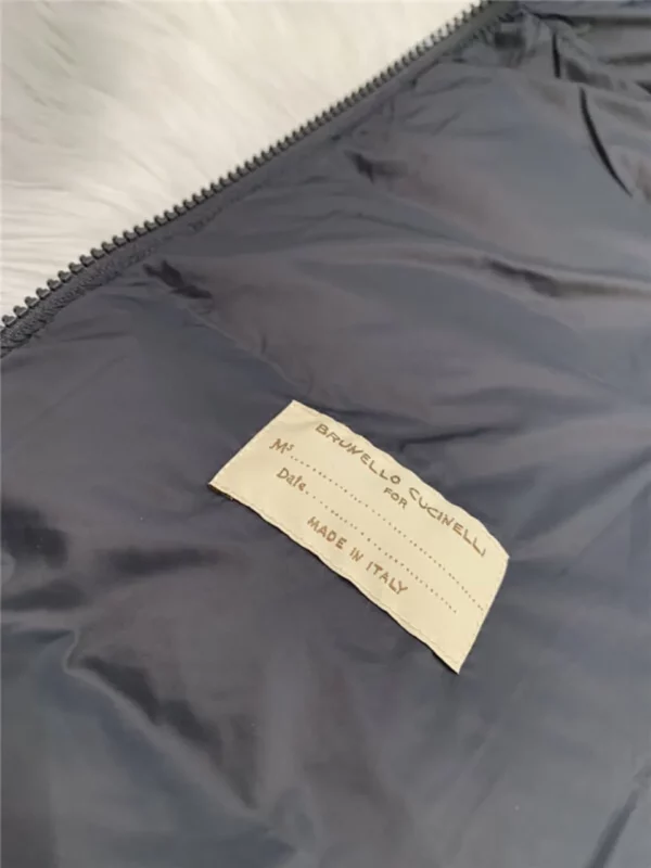 Brunello Cucinelli hooded zip up down jacket