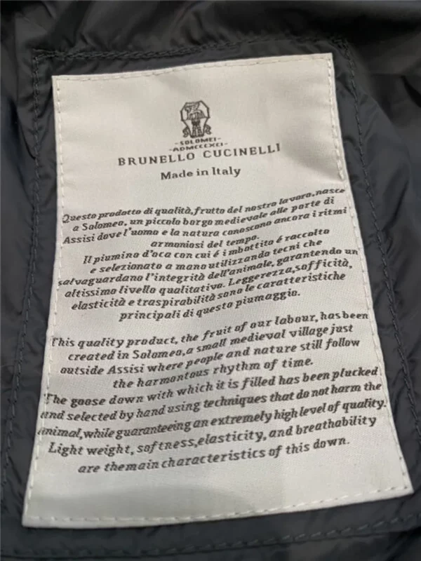 Brunello Cucinelli hooded zip up down jacket