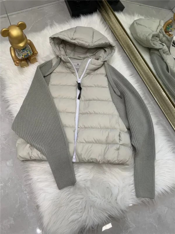 Brunello Cucinelli hooded zip up down jacket