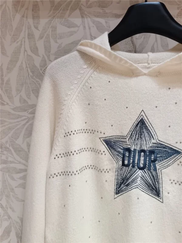 dior embroidered hooded sweater - Replica Dior