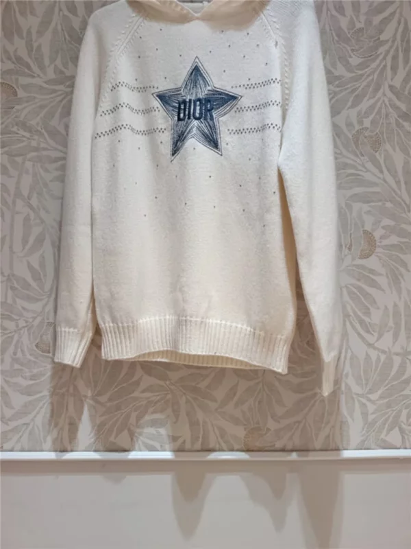 dior embroidered hooded sweater - Replica Dior