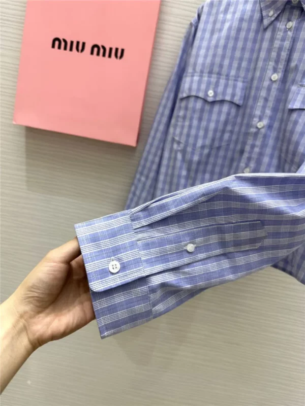 miumiu British style pattern shirt