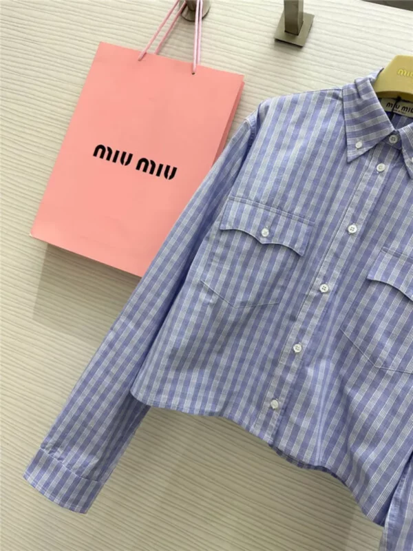 miumiu British style pattern shirt