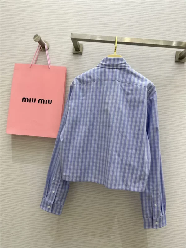 miumiu British style pattern shirt