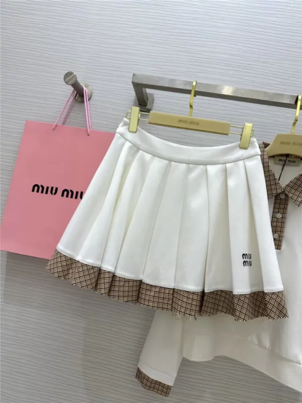 miumiu long sleeve polo collar dress