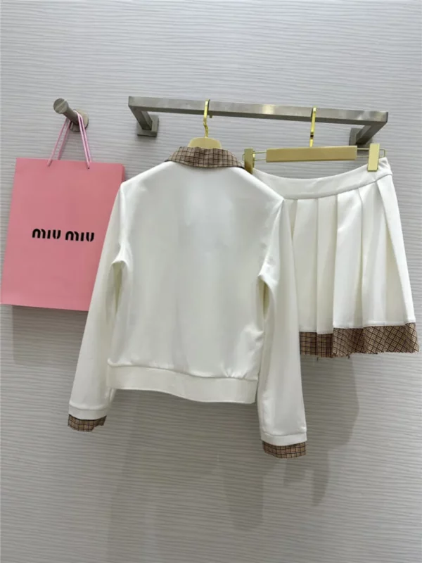 miumiu long sleeve polo collar dress