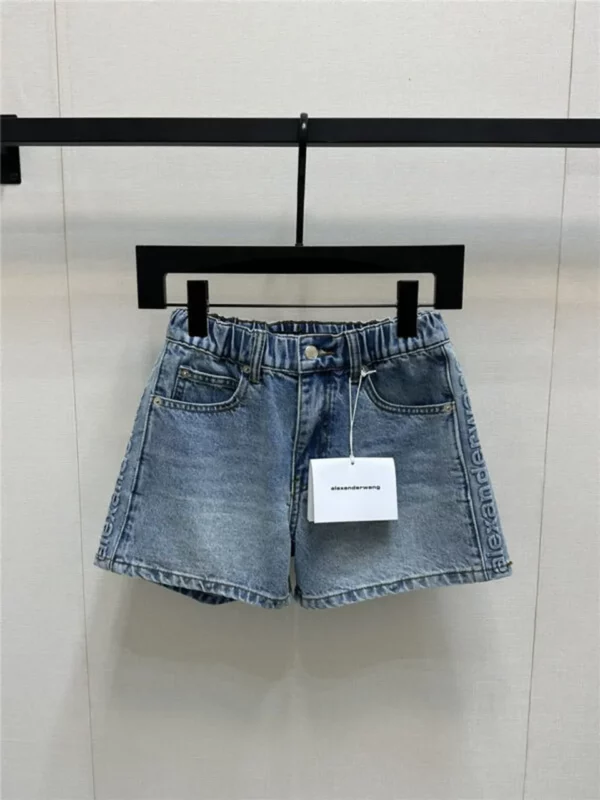 alexander wang waist side letter shorts