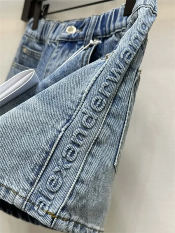 alexander wang waist side letter shorts