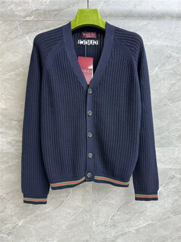 gucci hollow knit cotton cardigan - Gucci replica