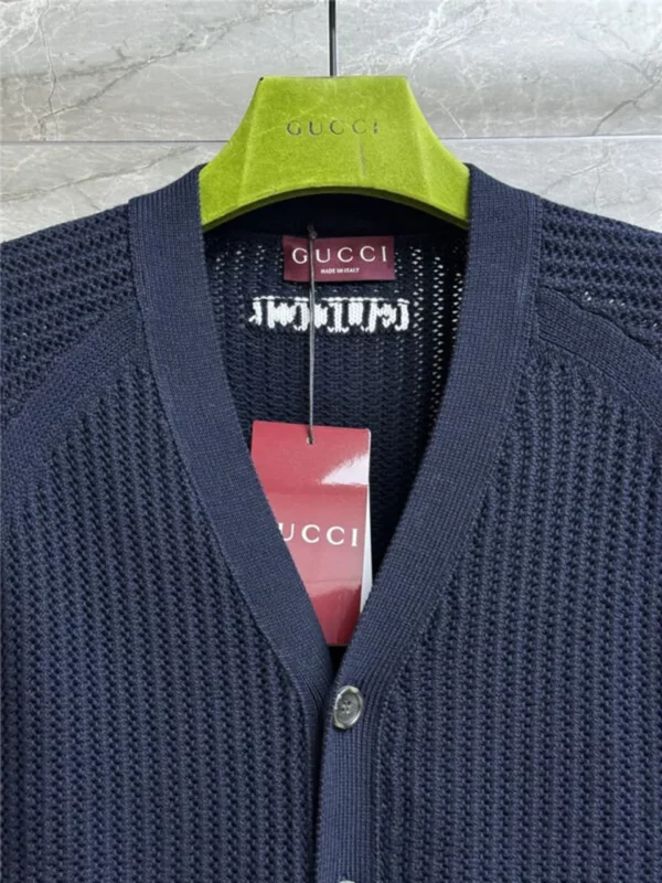 gucci hollow knit cotton cardigan - Gucci replica