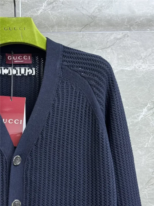 gucci hollow knit cotton cardigan - Gucci replica