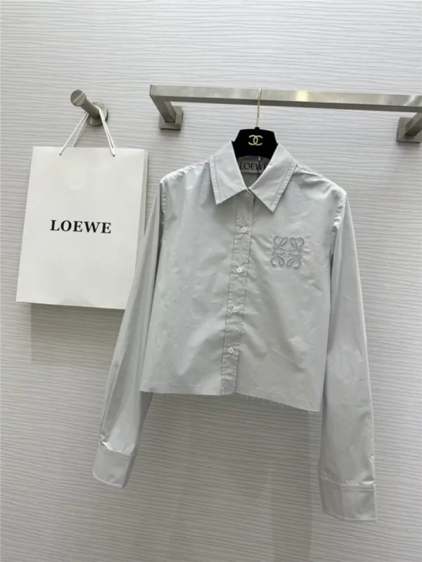 loewe embroidered raw edge shirt - fake designer website