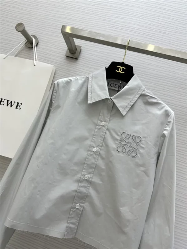 loewe embroidered raw edge shirt - fake designer website