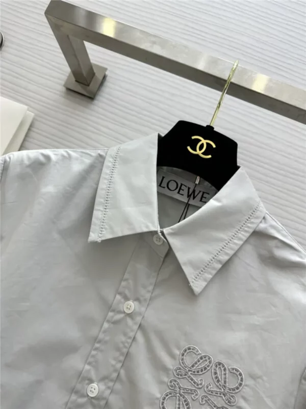 loewe embroidered raw edge shirt - fake designer website