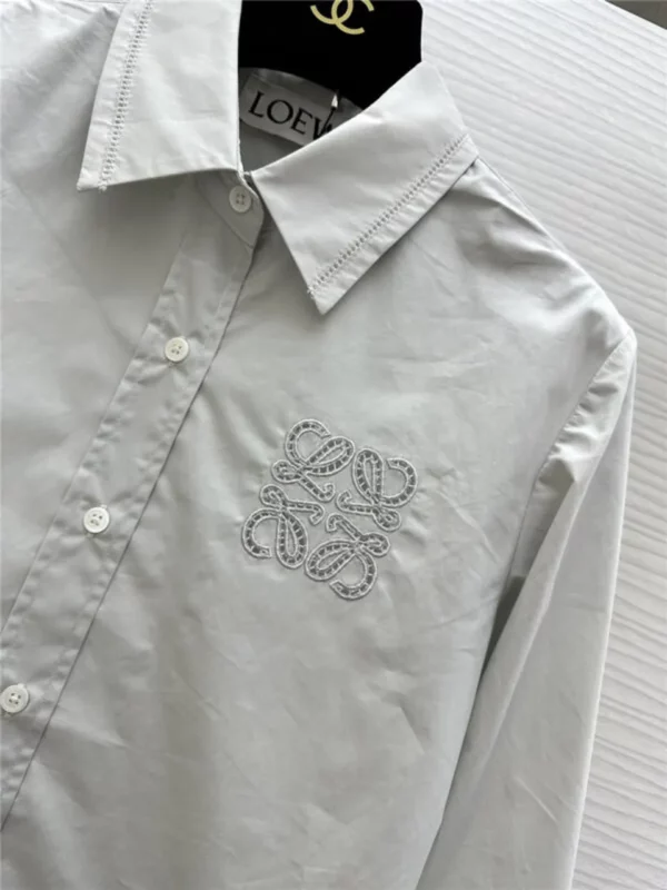 loewe embroidered raw edge shirt - fake designer website