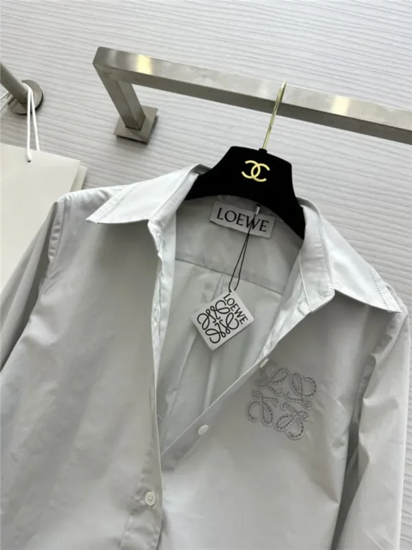 loewe embroidered raw edge shirt - fake designer website