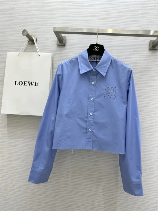 loewe embroidered raw edge shirt - fake designer website